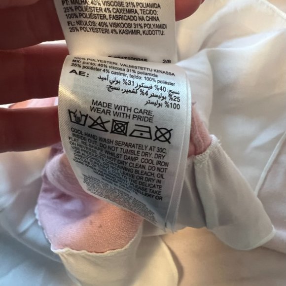 Ted Baker Kaarina pink Pleated neck mockable sweater size 2 PLEASE READ - Picture 13 of 13